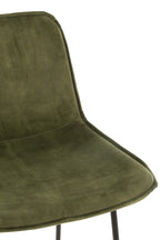 Barkruk Laurent Metaal/Textiel Groen