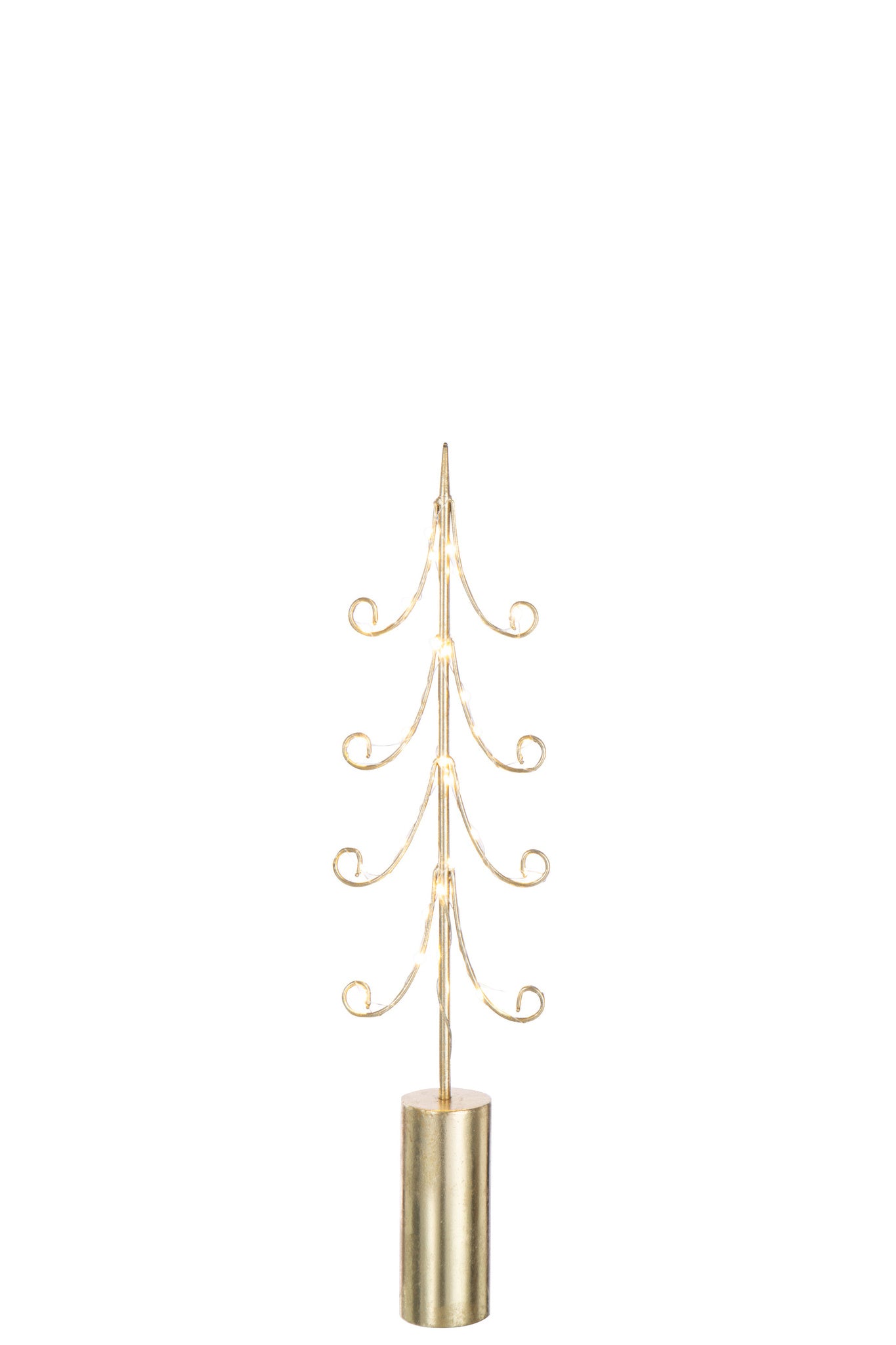 J-LINE BOOM LED CILINDER VOET IJZER GOUDKLEURIG MEDIUM