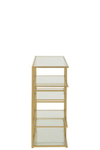 J-LINE CONSOLE IJZER/GLAS GOUDKLEURIG