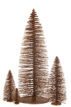 J-LINE KERSTBOOM DECO GLITTERS HOUT BRUIN EXTRA GROOT