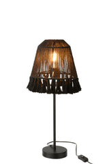 Lamp Mila Jute Zwart