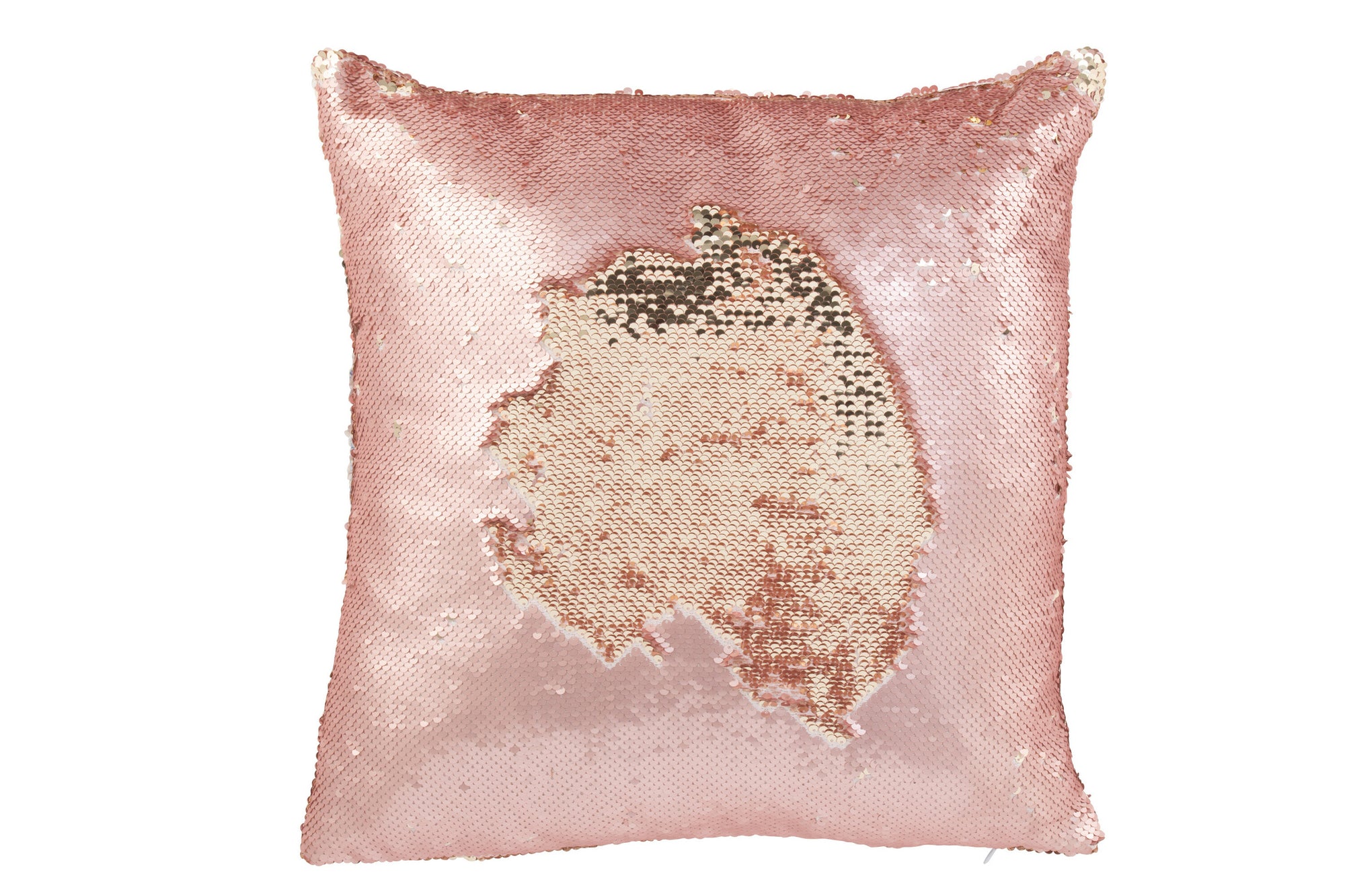 Kussen Omkeerbare Pailletten Roze/Champagne