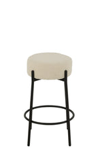 J-LINE BARKRUK BOUCLÉ TRIPLEX/POLYESTER WIT/ZWART