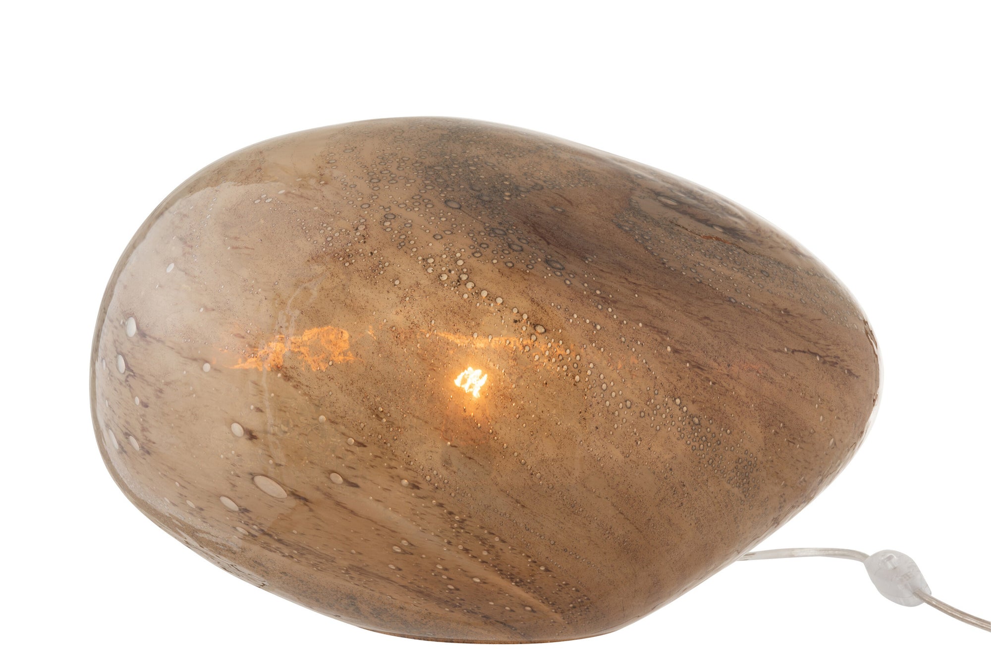 Dany ovale glazen lamp bruin