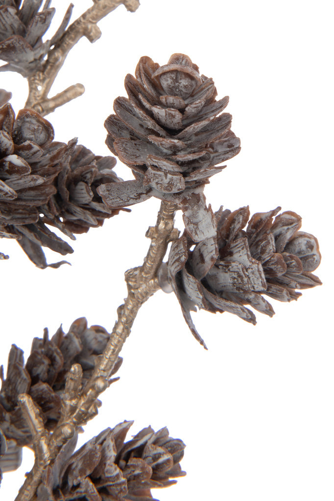 J-Line Bundle Pine Cones Plastic Brown/Gold