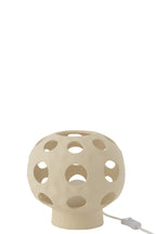 Tafellamp bol steengoed beige
