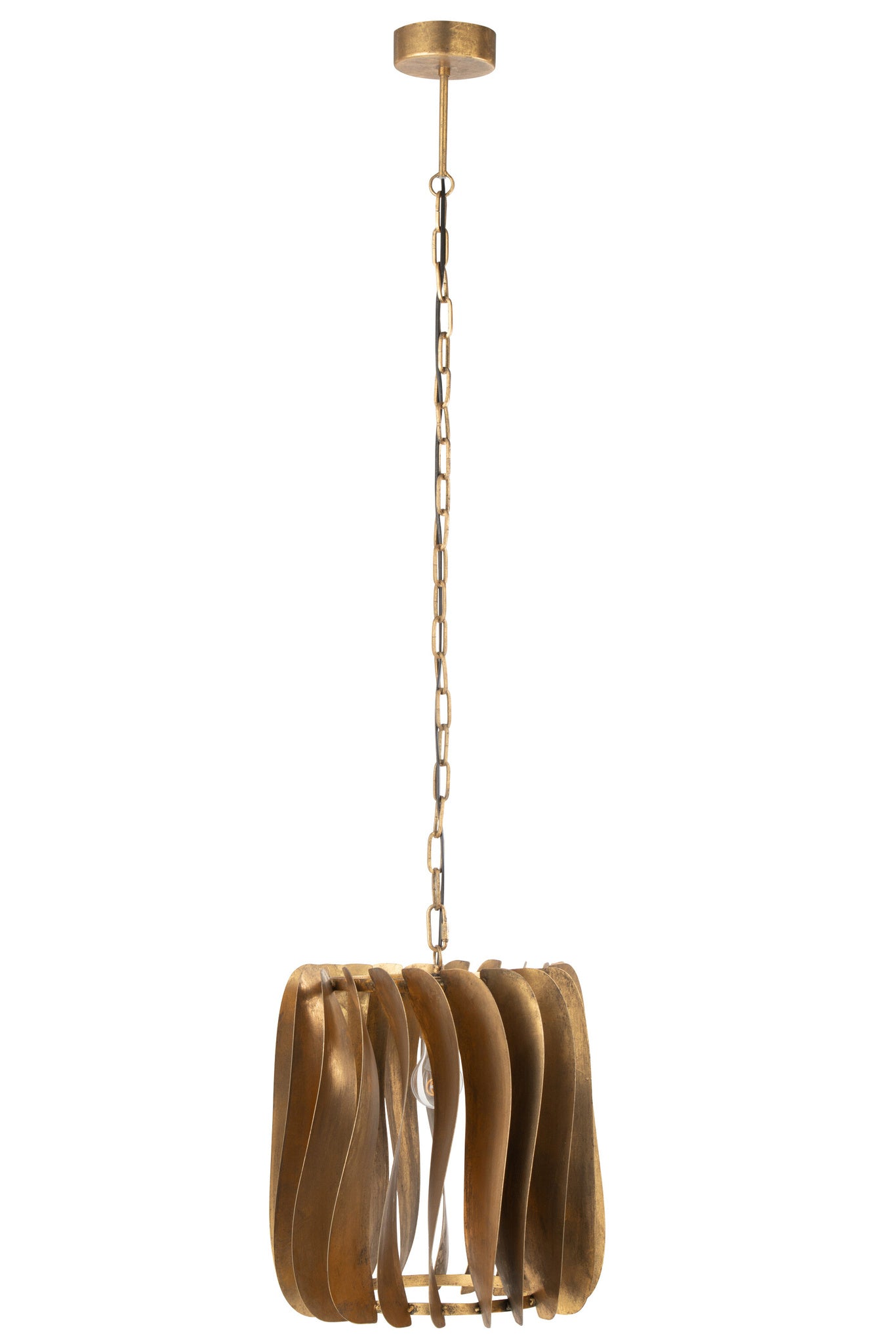 Plafondlamp Tina ijzer zwart goud