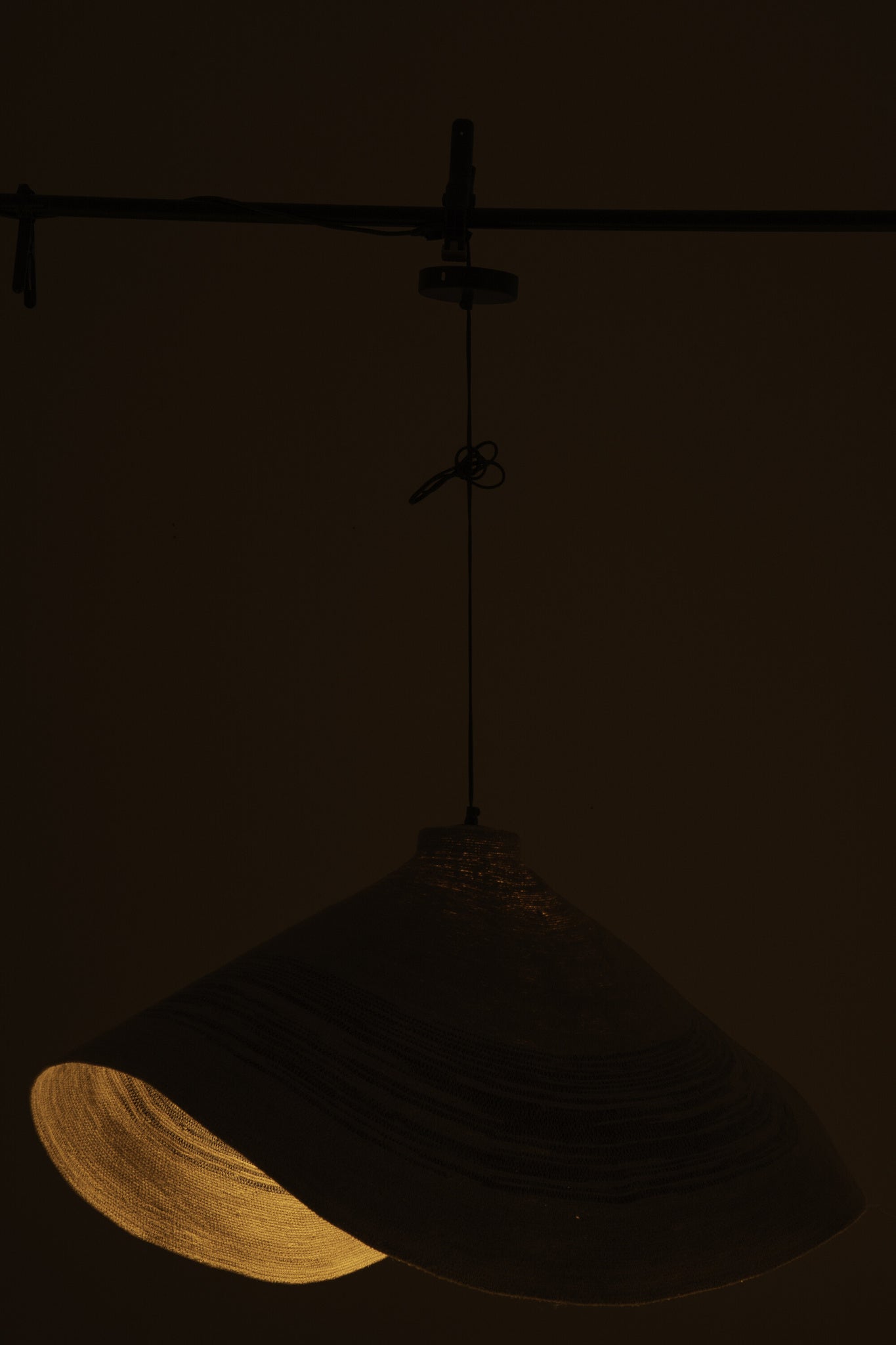 Plafondlamp Gestreept Zeegras Naturel/Blauw
