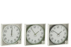 J-LINE WANDKLOK ROND – PLASTIC GROEN/WIT/ZWART GROOT (ASSORTIMENT VAN 3)