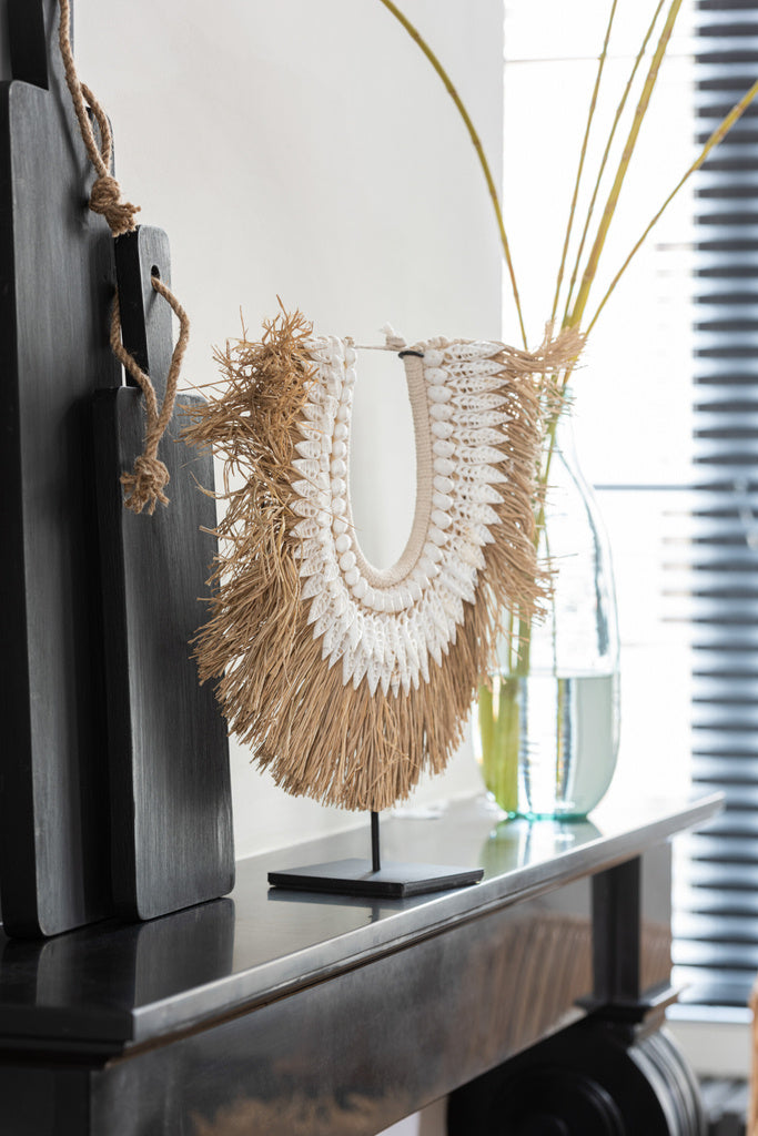 J-Line Ketting met Standaard Dora Schelpen/Zeegras Wit Klein