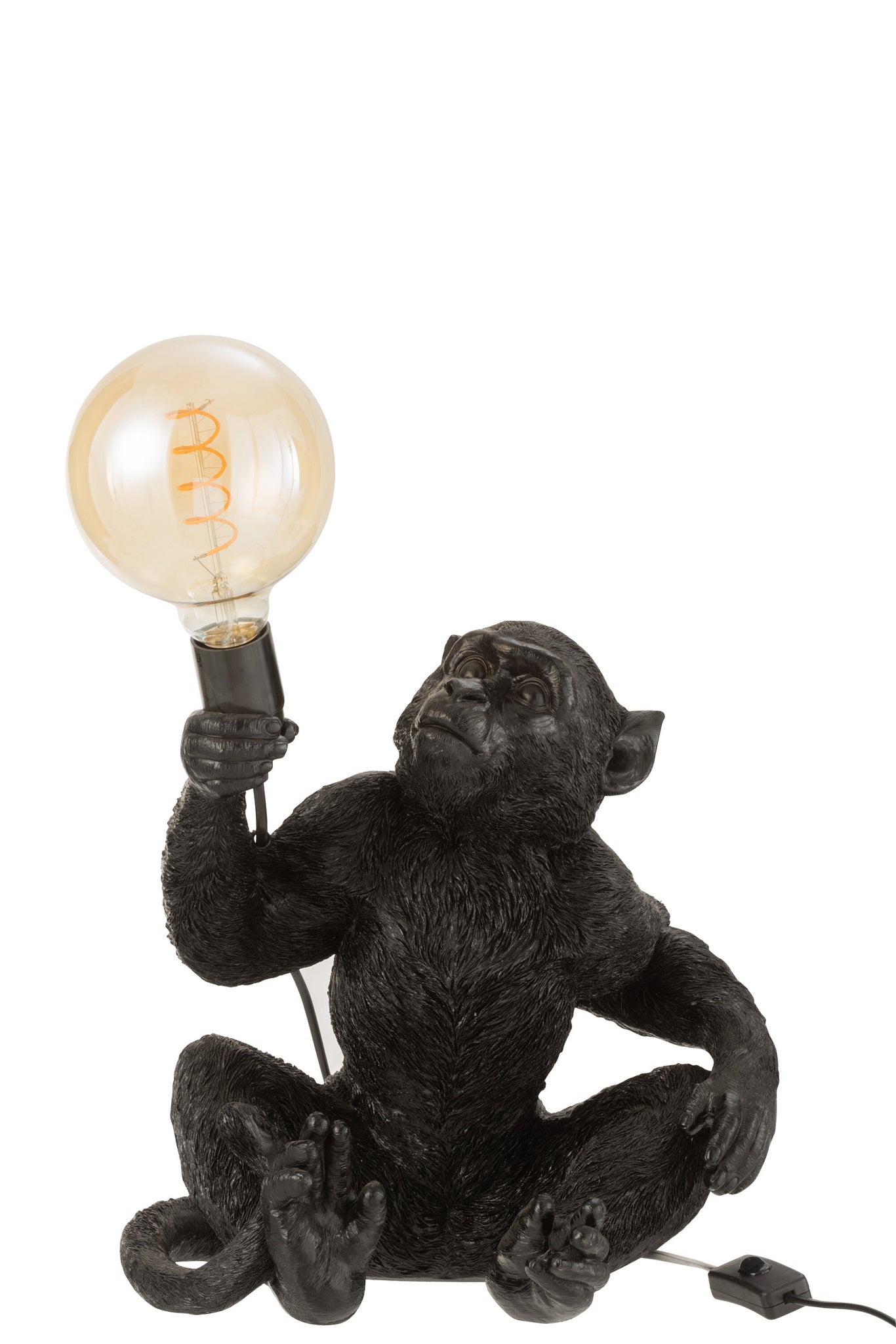Lamp Aap Zittend Poly Zwart