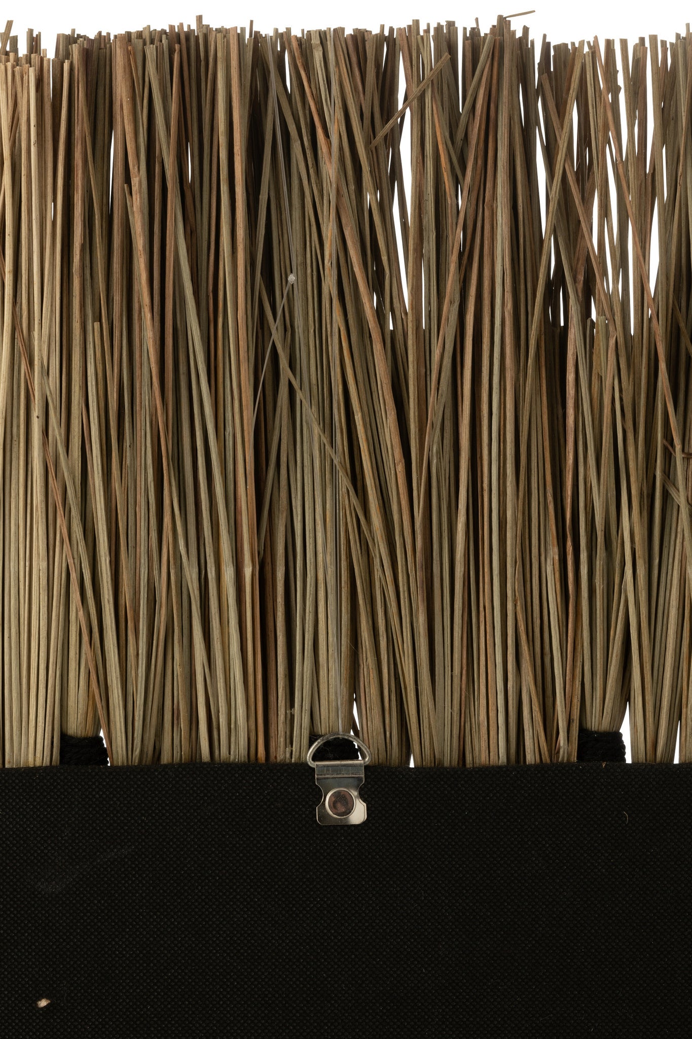 Spiegel Ovaal Patroon 2-laags Zeegras Naturel/Zwart