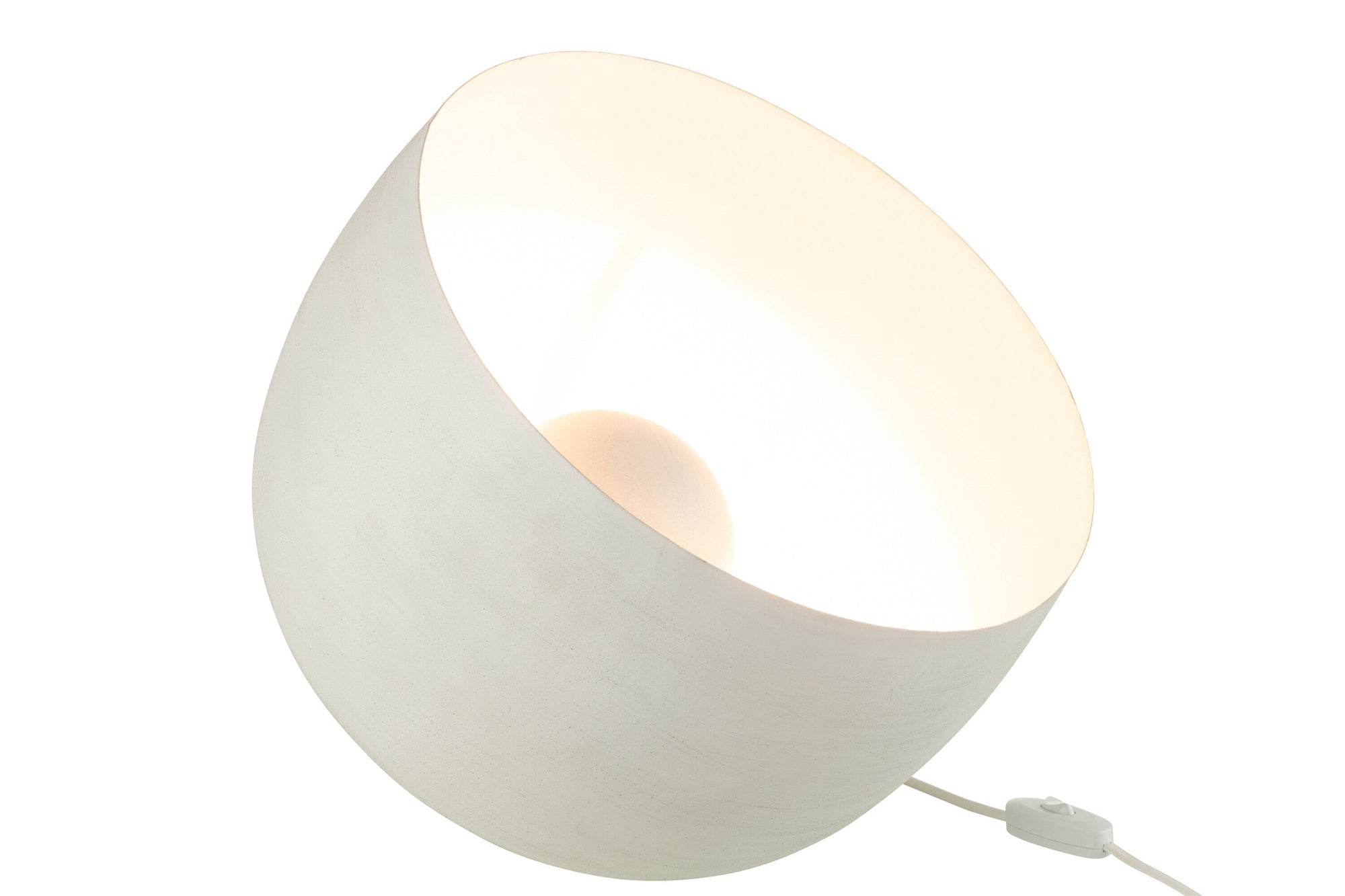 Grote witte metalen lamp
