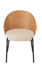 Stoel Lone Ply hout/metaal naturel/beige