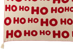 J-LINE DEKEN HOHOHO POLYESTER KERST ROOD/WIT