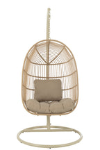 J-LINE HANGSTOEL EGGA STAAL/TOUW BEIGE
