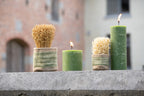 J-LINE SET VAN 2 RONDE MANDEN + BAND – JUTE NATUUR/GROEN XS/S