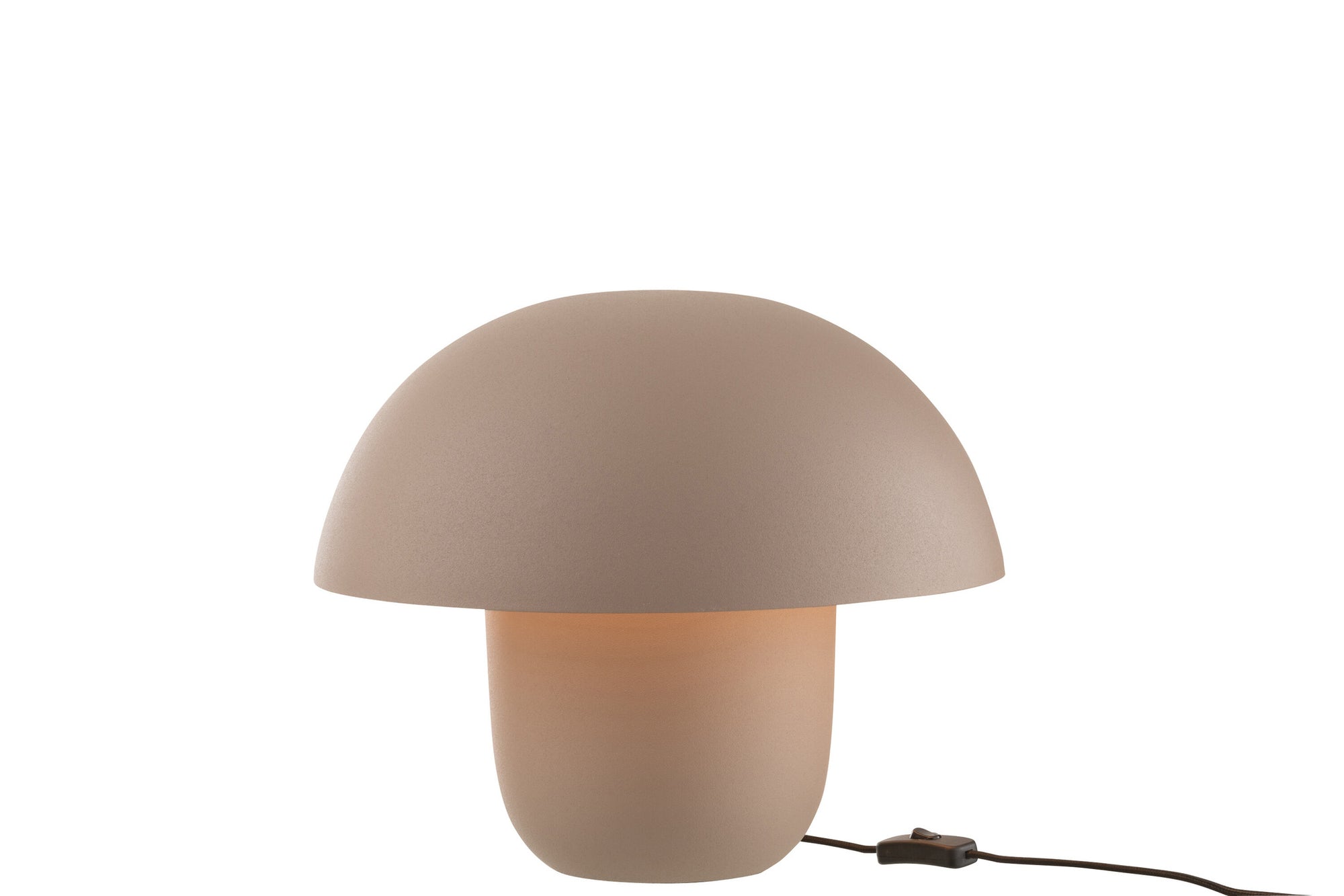 Ijzeren tafellamp taupe middelgroot