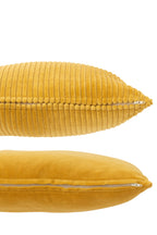 J-LINE KUSSEN VELVET VIERKANT KATOEN OKER ASSORTIMENT VAN 2