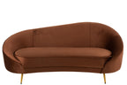 Bank Elisabeth textiel/metaal bruin