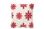 Kussen Sneeuwvlokken Polyester Rood/Wit