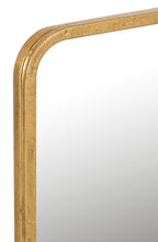 J-LINE RECHTHOEKIGE SPIEGEL MONA IJZER/GLAS GOUD