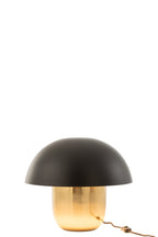 Paddestoellamp ijzer zwart/goud klein