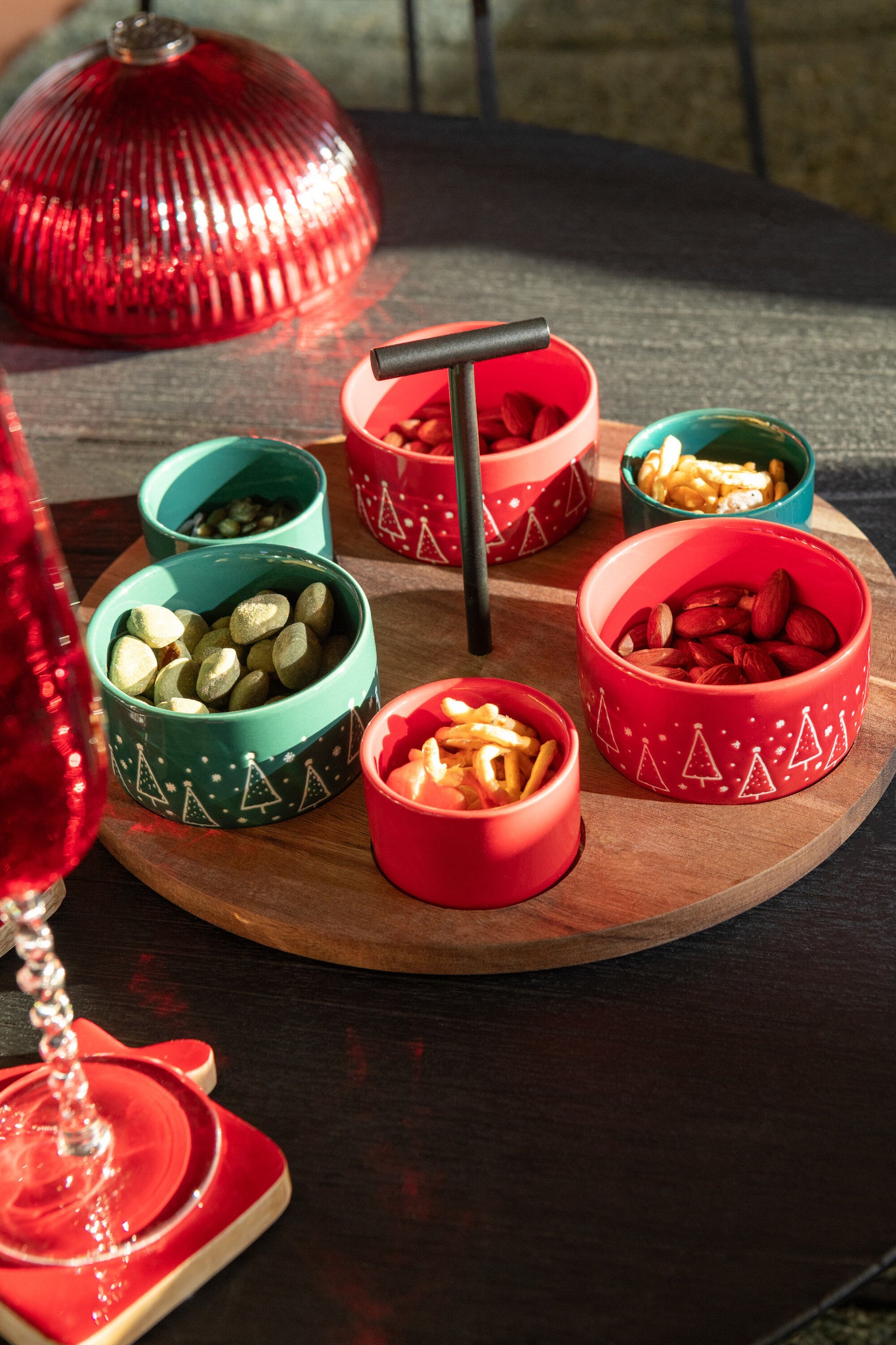 J-LINE TAPAS SERVICE SCHOOLBORD KERST ROOD/DONKERGROEN GROOT
