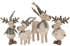  J-LINE ELAND SJAAL POLYESTER GEBROKEN WIT/GROEN GROOT