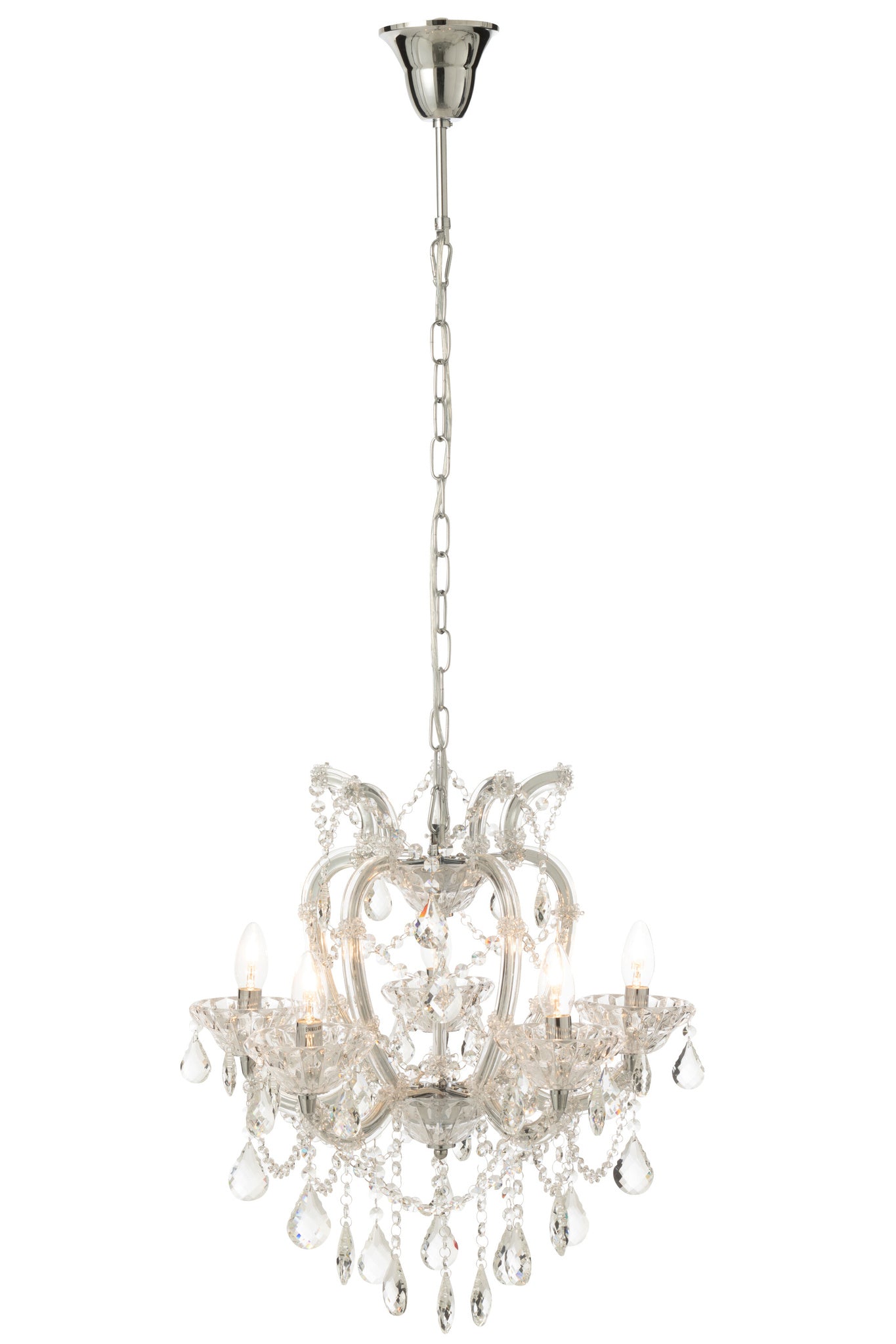 Plafondlamp kroonluchter antiek doorzichtig glas