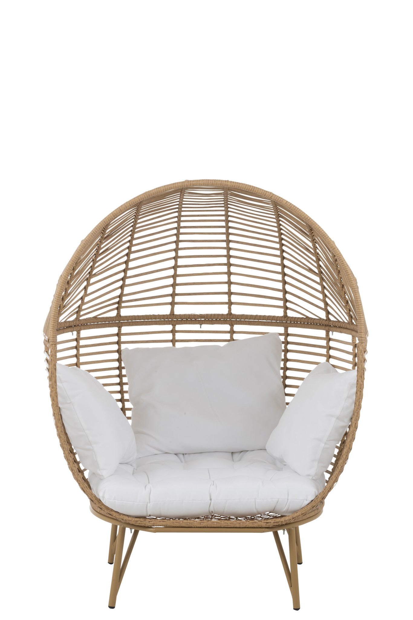 Ovale loungestoel staal naturel