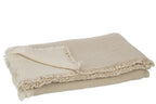 J-LINE PLAID FRINGES – KATOEN MUSLIN DONKERBEIGE