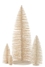 J-LINE KERSTBOOM DECO GLITTERS HOUT WIT EXTRA GROOT