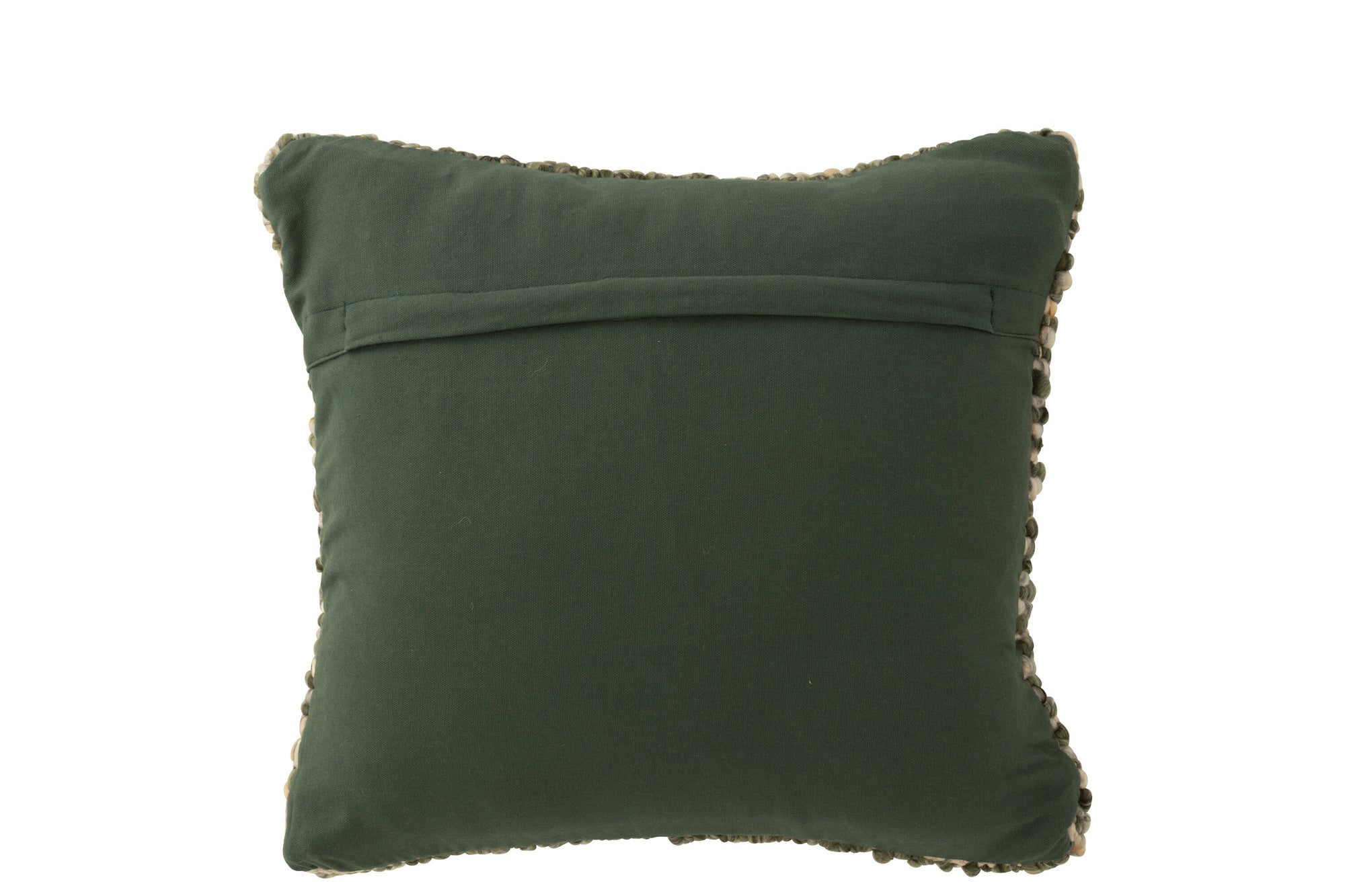 Kussen Geweven Polyester Ecru/Olijf
