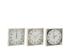 J-LINE WANDKLOK ROND – PLASTIC BEIGE/WIT/ZWART KLEIN (ASSORTIMENT VAN 3)
