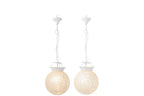 J-LINE HANGLAMP EKI MOZAÏEKGLAS WIT KLEIN (SET VAN 2
