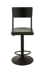 J-LINE BARKRUK – HOUT/METAAL – ZWART – INDUSTRIEEL DESIGN