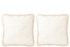 Kussen Kat Polyester Greige/Off-White Groot Assortiment Van 2