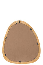J-LINE SPIEGEL PAILLE – ROTAN/GLAS NATUREL GROOT
