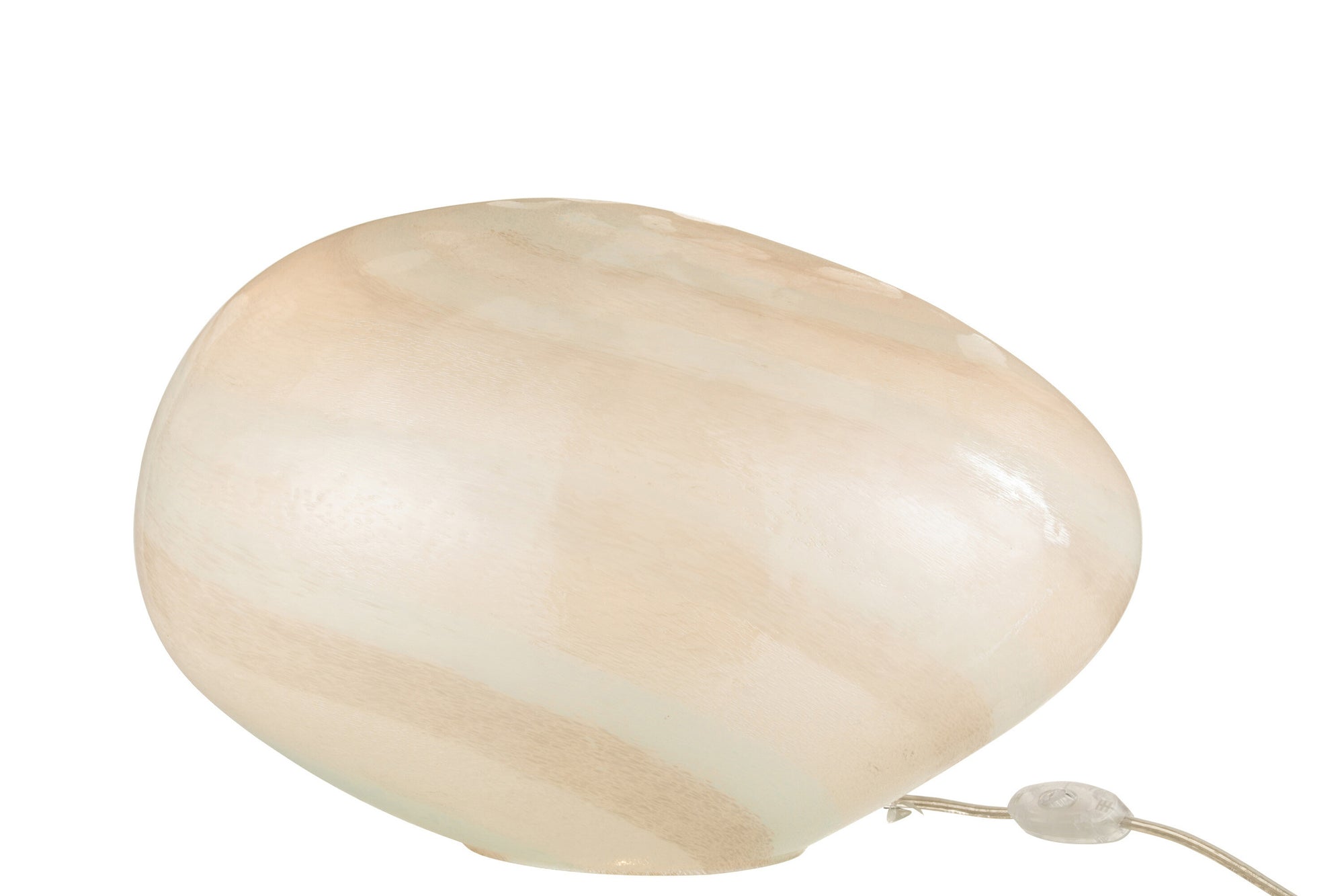 Witte ovale parelglazen lamp