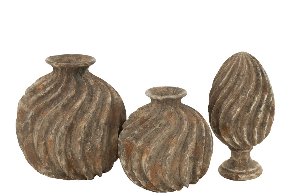 J-Line Decorative Antique Abstract Pineapple Polyresin