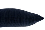 Kussen Rib Vierkant Fluweel Blauw