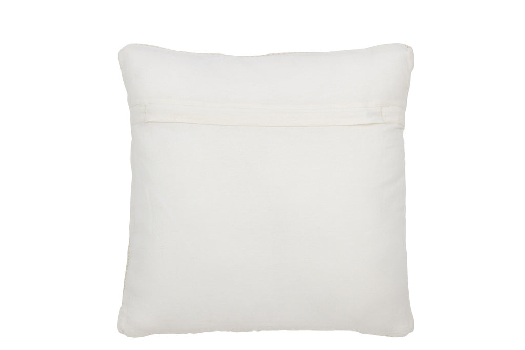 J-LINE KUSSEN GEWEVEN WOL – CRÈME – SMALL – 45 CM