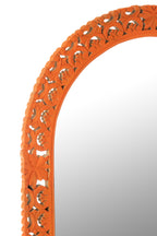 J-LINE SPIEGEL CARVED MUMBAI MANGO HOUT MIX
