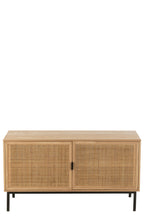 J-LINE KAST SQUARE MDF/METAAL NATUUR/ZWART LARGE