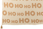 J-LINE DEKEN HOHOHO POLYESTER WIT/BEIGE