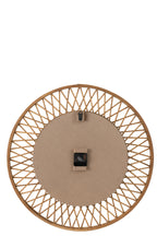 J-LINE WANDKLOK WONDER RATTAN/PLYWOOD NATURAL/WHITE LARGE