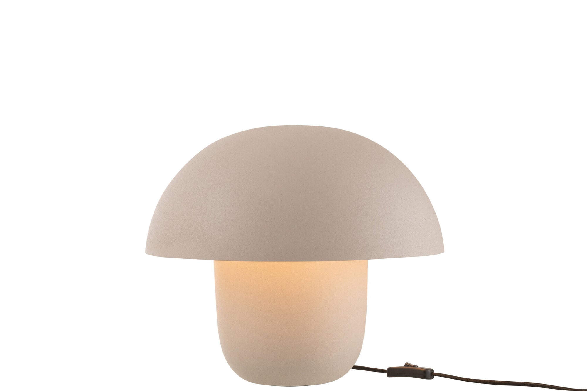 Tafellamp ijzer grijsbeige middelgroot