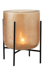 J-LINE HURRICANE ASTOR ON FOOT – GLAS/METAAL AMBER LARGE