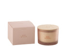 J-Line Scented Candle Accords Essentiels Rose Rêveuse - 28H: